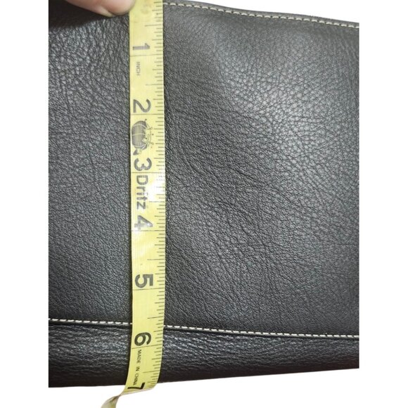 Suarez Made in Italy Black Leather Tote Shoulder Bag Gold Hardware Large Structu - Picture 15 of 16